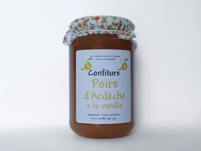 [26] Confiture Extra 350g - Poire d'Ardèche à la vanille