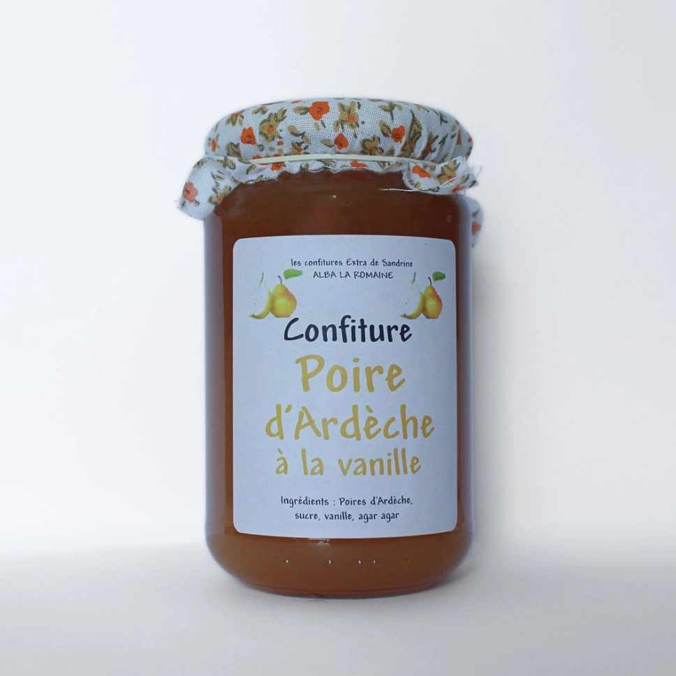 Confiture Extra Poire d'Ardèche à la vanille - 350 g
