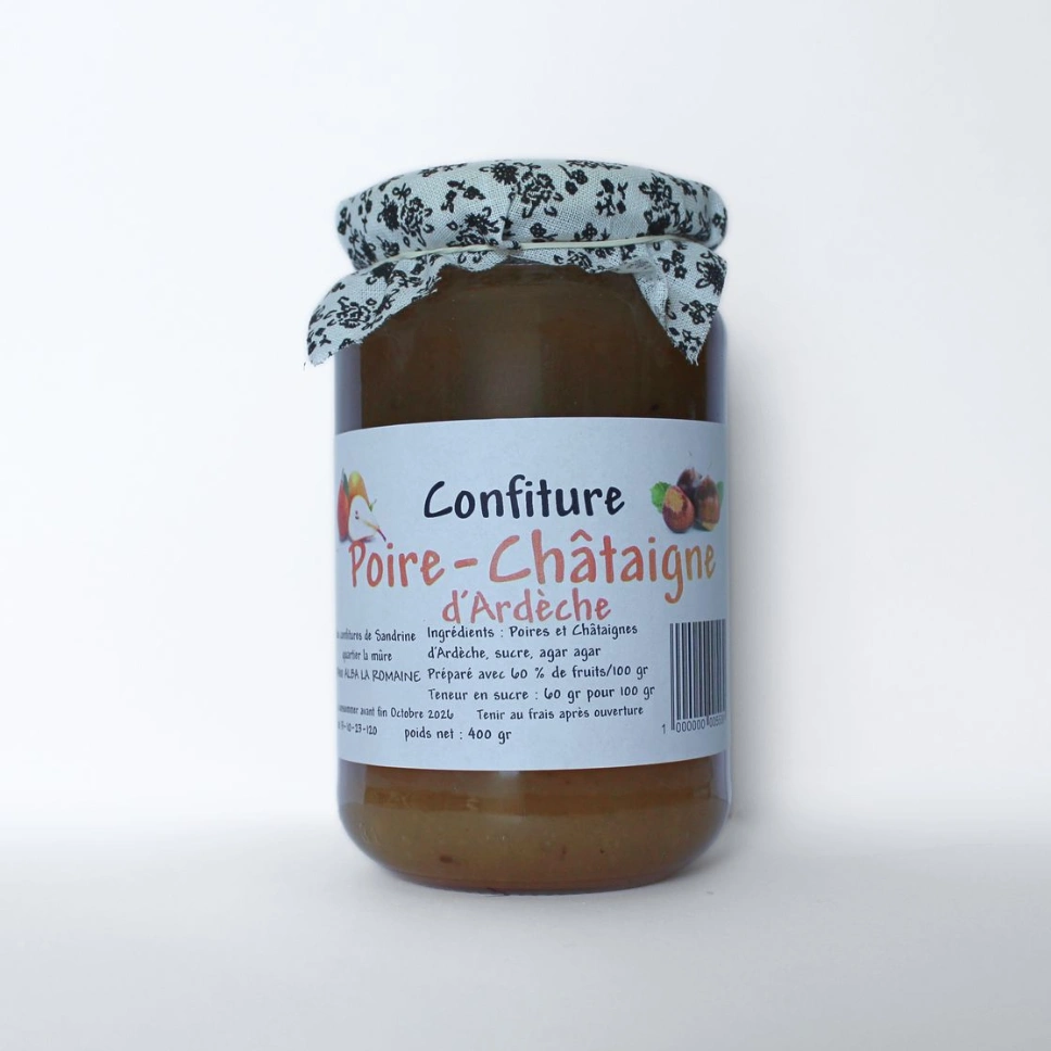 Confiture Extra Poire et Châtaigne d'Ardèche - 350 g